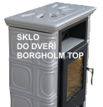 THORMA Filakovo Náhradní díl pro krbová kamna Krbové sklo pro krbová kamna  LOHOLM - DOMINO - SWEGHOLM - sklo 320x320x4